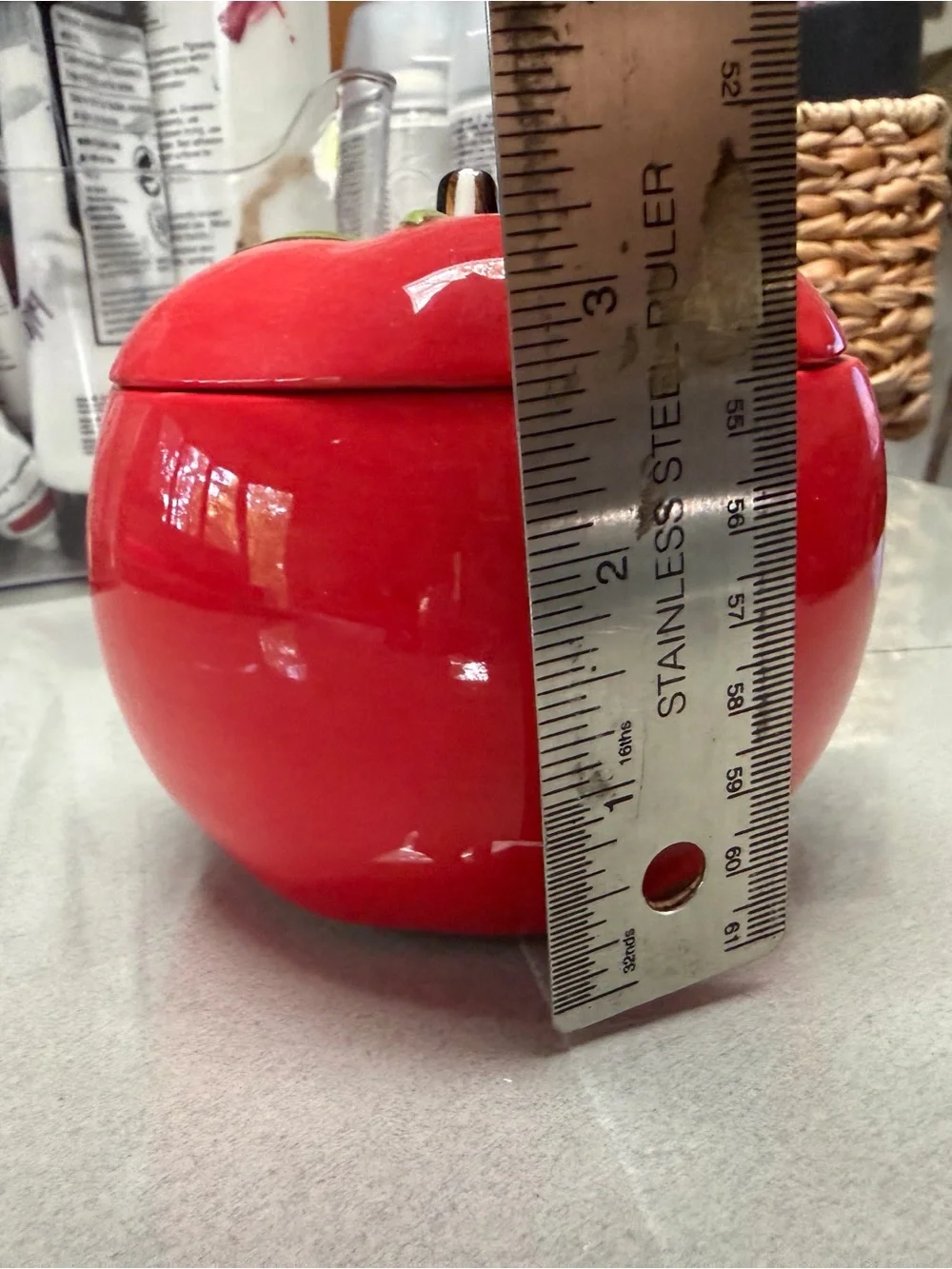 Retired MacKenzie-Childs Red Tomato Serving box- no spoon